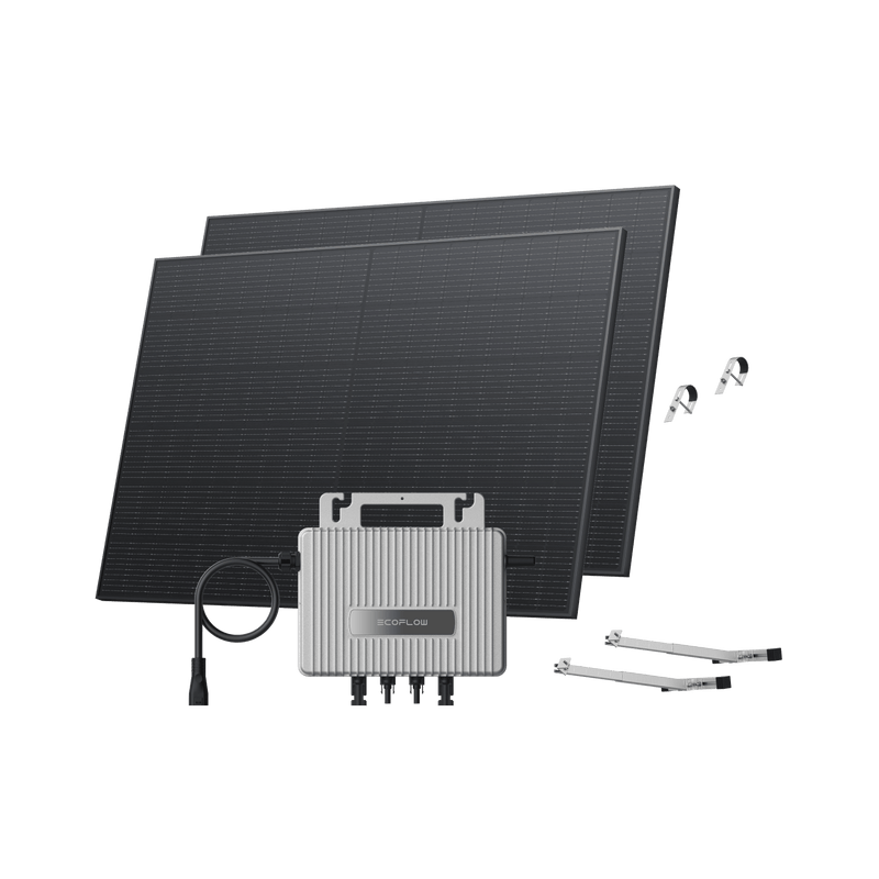 Load image into Gallery viewer, EcoFlow STREAM Balcony Kit Lattice Balcony / (800Wp) 2 _ 400W Rigid Solar Panel + STREAM Microinverter / Bracket: Semi-enclosed Balcony