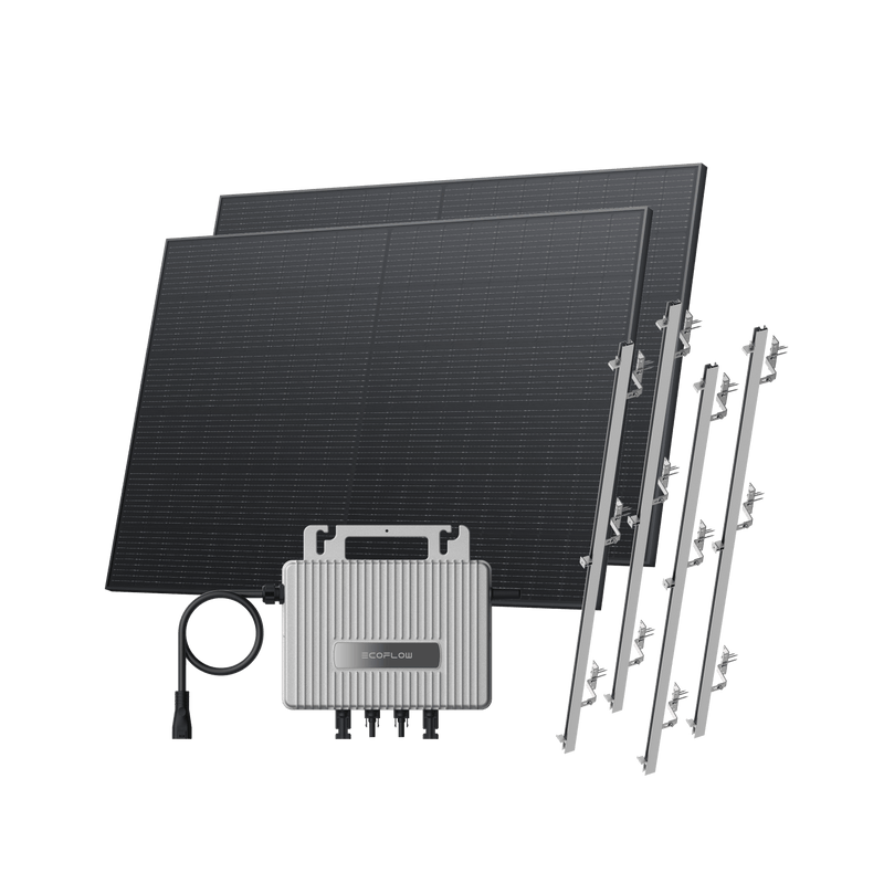 Load image into Gallery viewer, EcoFlow STREAM Balcony Solar System STREAM Microinverter + 2 x 400 W Rigid Solar Panel / Bracket: Pitched Roof