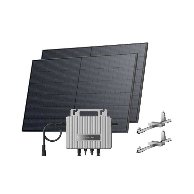 Load image into Gallery viewer, EcoFlow STREAM Balcony Solar System STREAM Microinverter + 2 x 520 W Rigid Solar Panel / Bracket: Garden